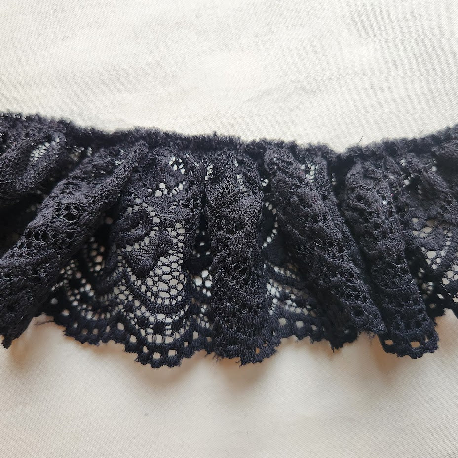 Black Lace Ruffle Trim