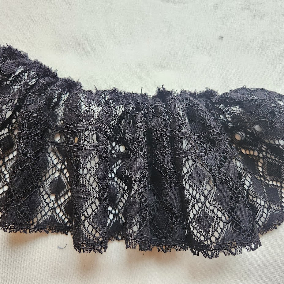 Black Lace Ruffle Trim