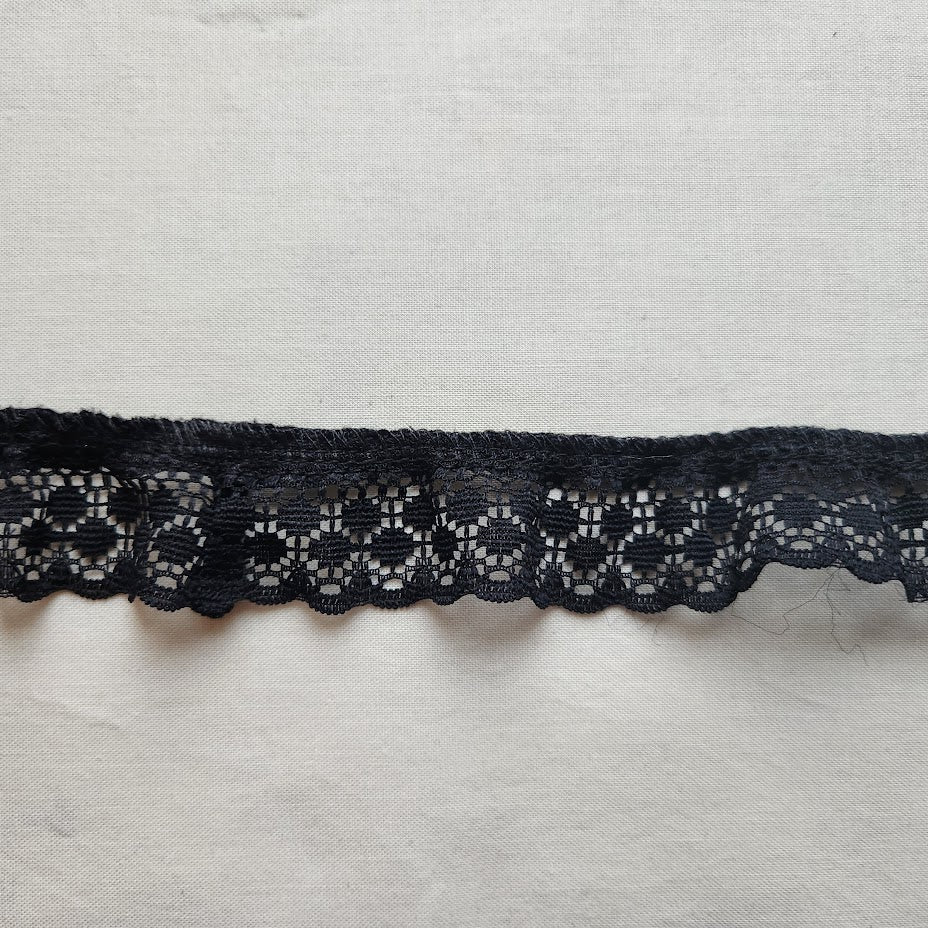 Black Lace Ruffle Trim