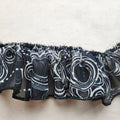 Black and White Geometric Ruffle Trim