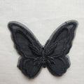 Black Lace Butterfly Sew-on Applique Patch