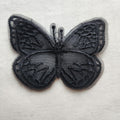 Black Lace Butterfly Sew-on Applique Patch