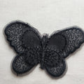 Black Lace Butterfly Sew-on Applique Patch