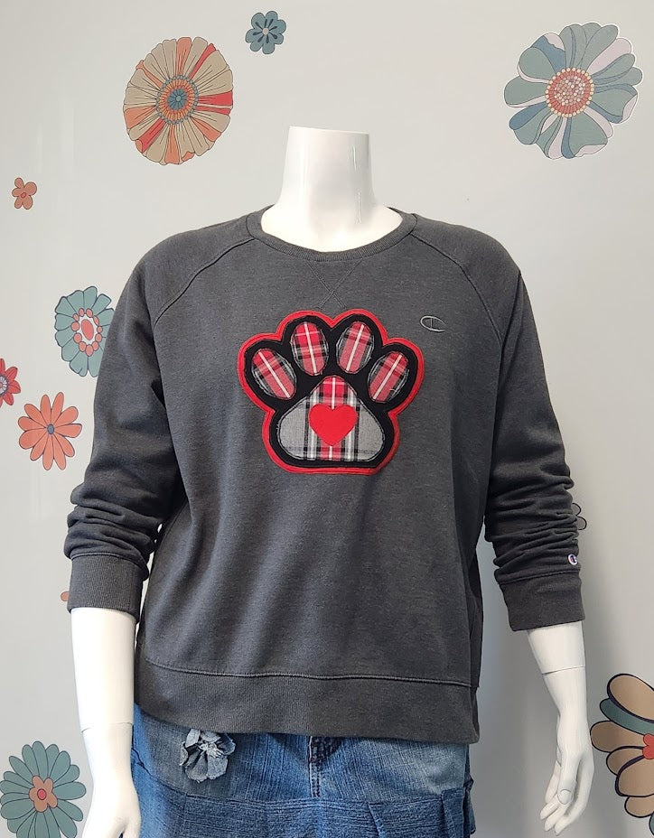 Women's Sweatshirt with Paw Print - XL