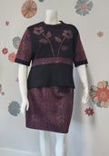 Black and Pink Top & Skirt Set - XL