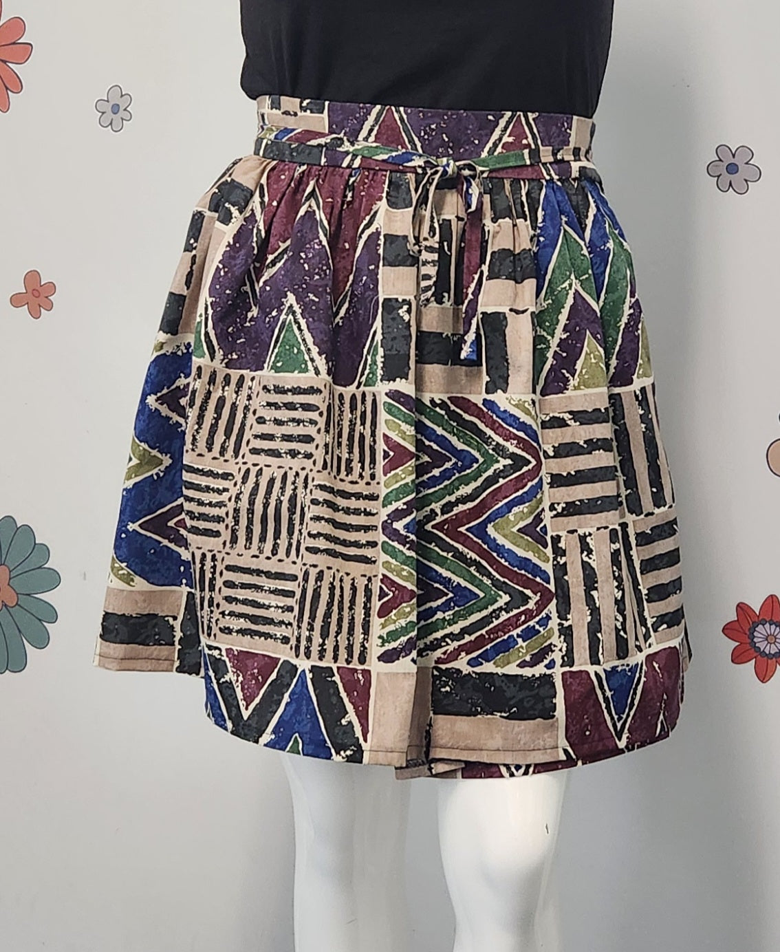 Wrap Skirt - Geometric Design