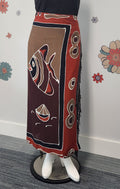 Ocean Themed Maxi Wrap Skirt