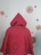Short Red Hooded Cape or Cloak - One size fits most