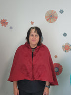 Short Red Hooded Cape or Cloak - One size fits most
