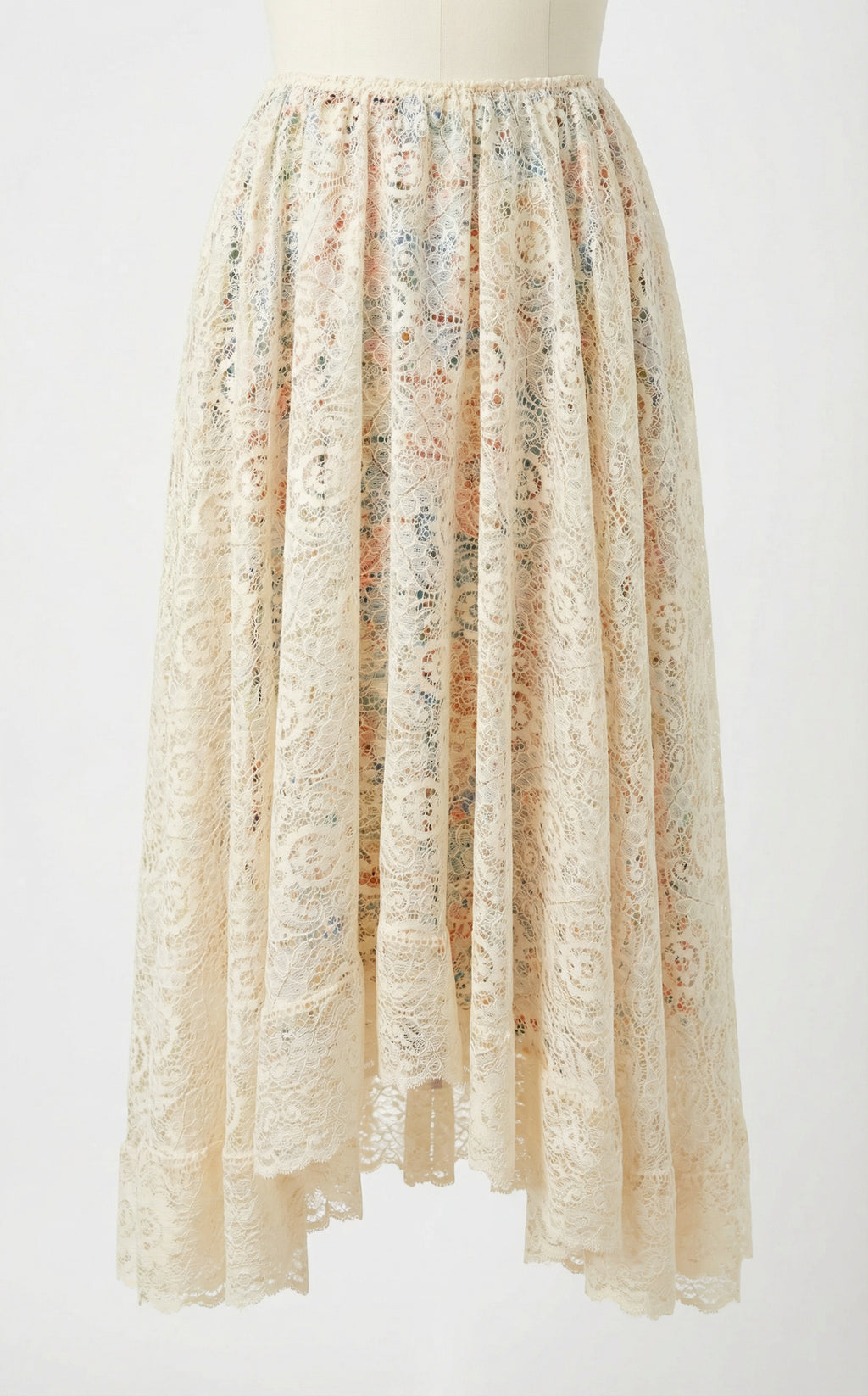 2-in-1 Lace Skirt Set - 3/4 length