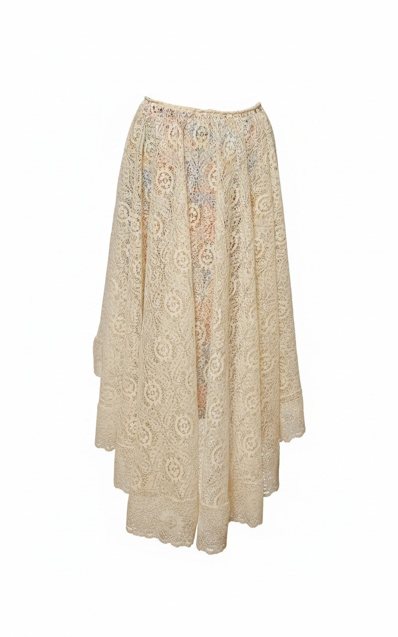 2-in-1 Lace Skirt Set - 3/4 length