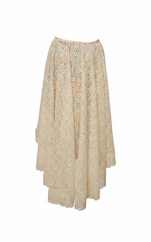 2-in-1 Lace Skirt Set - 3/4 length