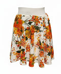 Orange Flowered Circle Skirt