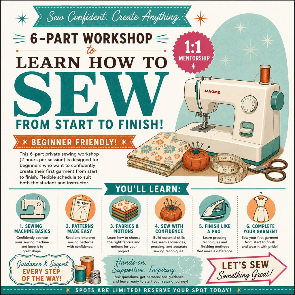6-Part Private Sewing Class: Create Your First Garment (Victoria, BC)
