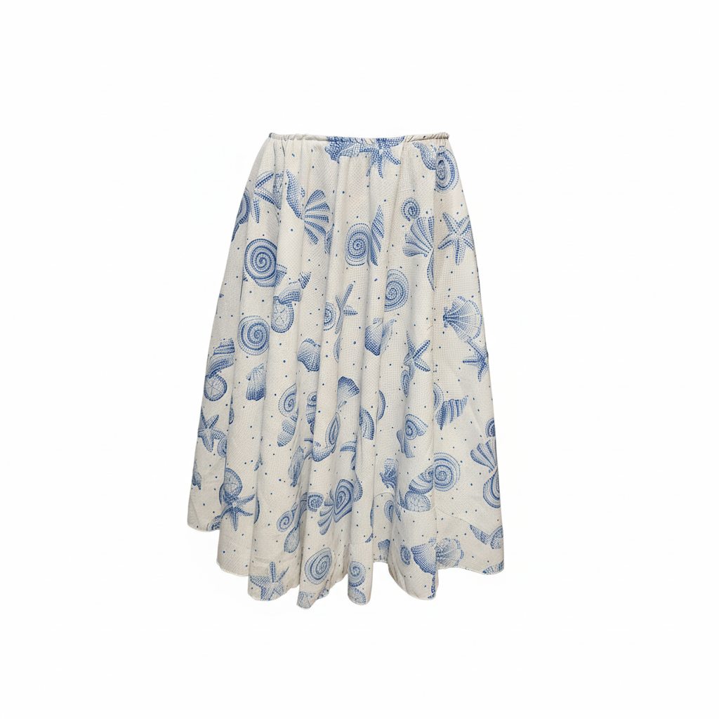 White Ocean-themed Skirt